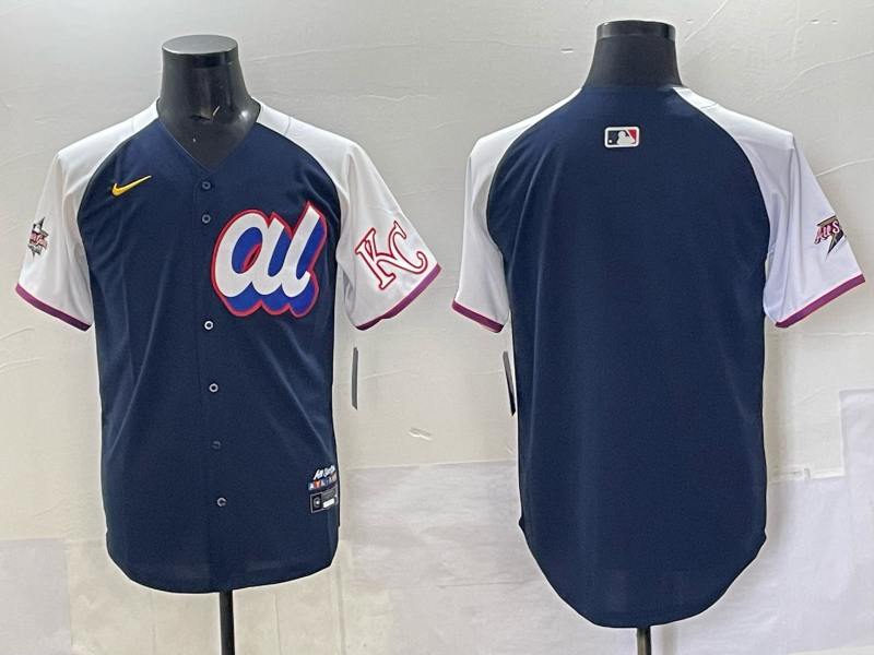 Men 2025 Kansas City Royals blank blue Nike MLB All Star jersey 054->kansas city royals->MLB Jersey
